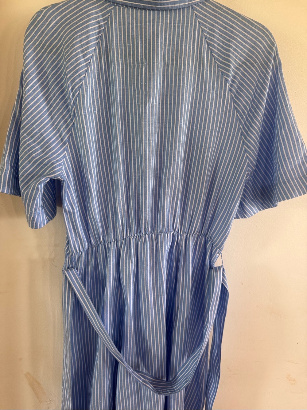 H&M Women’s S Cotton Midi Dress Preppy Pinstriped Old Money Chic - Picture 5 of 10